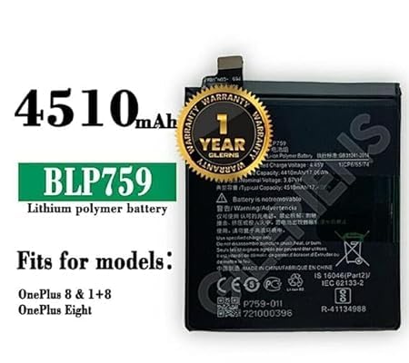 Image of Original BLP759 Battery for OnePlus 8 Pro - 4510mAh Battery with 1 Year warrenty** (CC55)