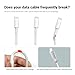 Charger Cable Protector Universal Data Cable Protectors for Cords, 2 in 1 Double-End Silicone Non-Slip Cord Savers Compatible with USB-A/C Type-C, Winder Cord Organizer for Most Cords (4Pairs)