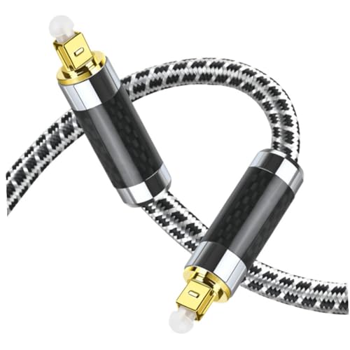 Cable de audio óptico digital de malla trenzada resistente y alta durabilidad