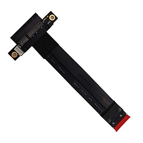 M.2 NGFF NVMe Key M to PCIe 3.0 X4 Extension Cable (180° PCI-E Slot)