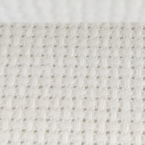 Image of KCS 4 /6 pc of 12 inch x 18 inch 30cmx45cm 16CT Counted Cotton Aida Cloth Cross Stitch Fabric (White, 6 pc)
