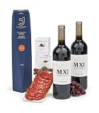 Cesta Gourmet Nº224: Lomo 100% Ibérico 5J, Vinos Ribera y Delicatessen Pancracio – Incluye lomo de bellota 5J, vinos Pesquera MXI y dulces Pancracio, un buen regalo para sorprender en Navidad.