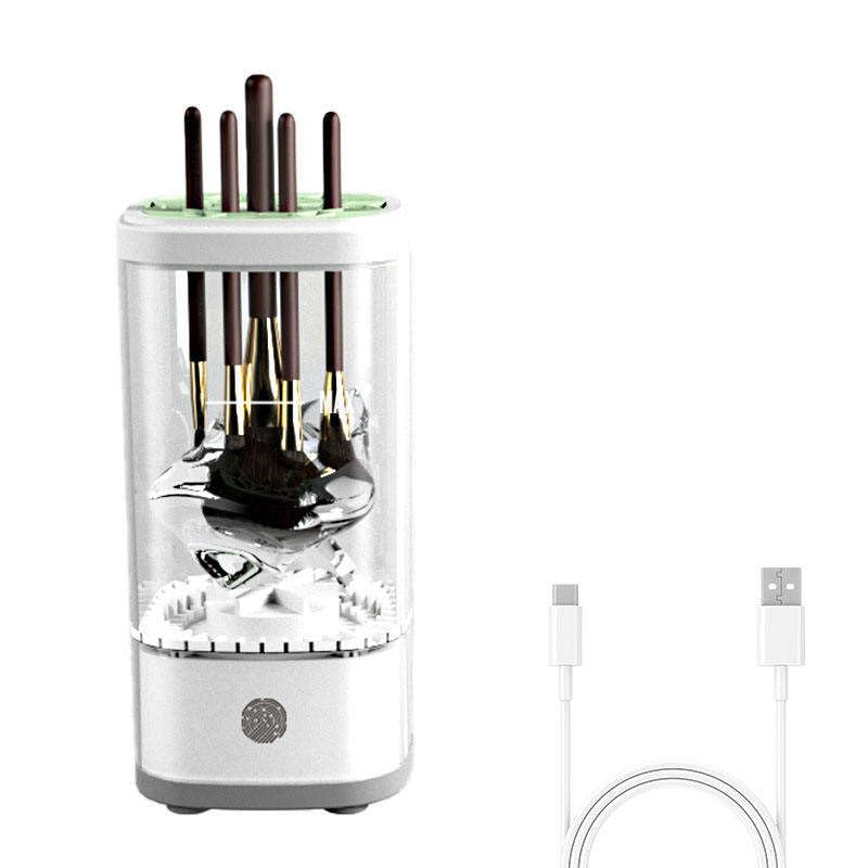 GNEY Electric Makeup Brush Cleaner Machine,2 in 1 Make up Brush Cleaner and Dryer for Travel Home Use, Automatic Spinning Make up Brushes Cleaner for Makeup Lovers & Professionals All Size Brushes Set-image-37