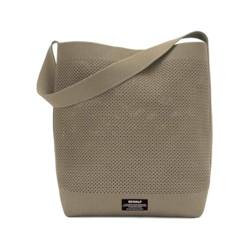 ECOALF Bolso de Hombro, Tejido de Punto Perforado, Diseño Minimalista, Color Beige