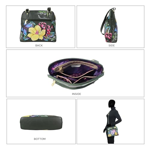 Anuschka Women's Original Hand-Painted Genuine Leather Medium Crossbody4