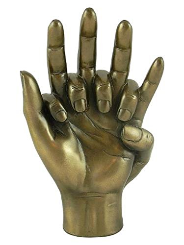 Enlacé Sculpture mains - un engagement de bronze fabuleux anniversaire ou idée de cadeau de mariage