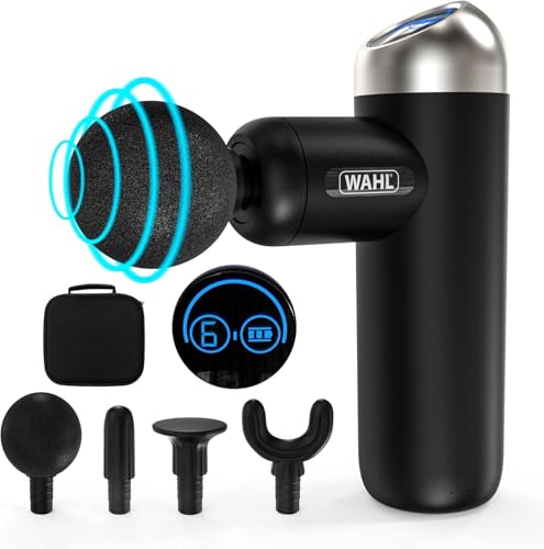 WAHL Pistolet de massage mini et puissant avec écran tactile LCD et 4 têtes