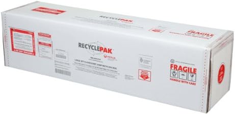 Large Recycling Kit for T8 and T12 4ft Fluorescent Bulbs - Prepaid, Mail Back Disposal and Recycle Box for 4 Foot Fluorescent Light Bulbs - (Holds 68 T12 or 147 T8 Bulbs) RecyclePak 065CH
