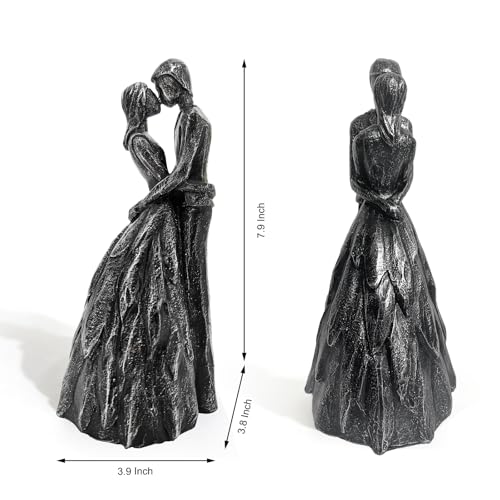 Figura Decorativa de Resina Pareja Amorosa para Hogar miniatura 3