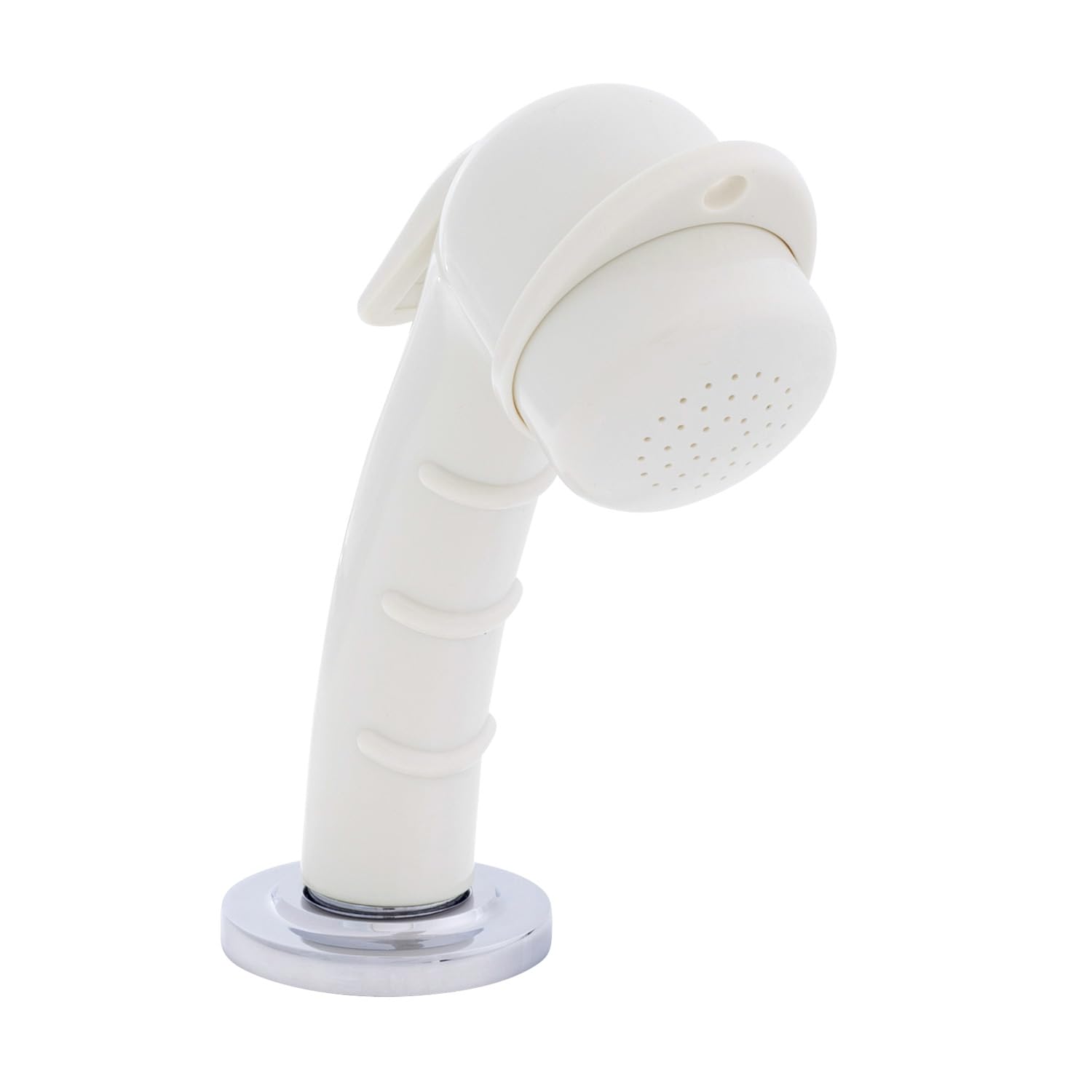 Ambassador Marine Deck-Mount Sprayer- Small Warm White Sprayer, 6' Stainless Steel Hose, Low Profile Holder - 134-0021-WH-W