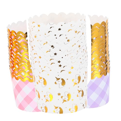 Caissettes papier motif licorne haute résistance pour muffins et cupcakes