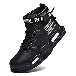 Fushiton Mens High Top Trainers Fashion Sneakers for Men Freestyle Hi-Top Walking Jogging Athletic Fitness Outdoor Shoes