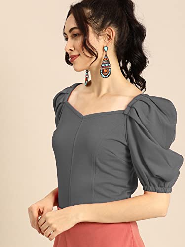 Image of Women's & Girl's Solid Short Sleeve Crop Top (LY-TopD6 Variation)