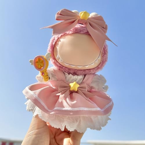 For Labubu  Zbg ʂݗp uu1 2 3ڑΉ 17cml`̕ hX AE^[XJ[g {wAANZT[ @̏ 킢   RXv RX`[ ւ l`xr[ Ȑl`̕ DIY AN