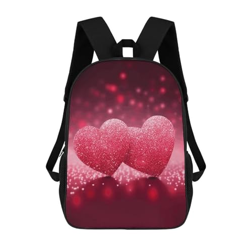 Love Heart Backpack for Men Women, Heavy Duty Backpack Large Capacity, Durable Lightweight Travel Daypack