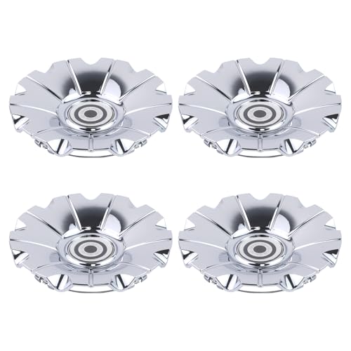 MOTOKU 4 Pcs Chrome Wheel Rim Center Hub Cap Cover