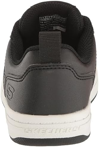 Skechers Kids Boy's Smooth Street-Genzo Sneaker, Black/White, 4.5 Big Kid | Image 2