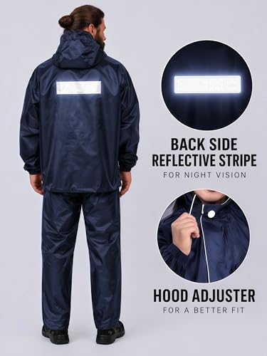Image of La' exclusivite Fayoria Unisex Reversible Waterproof Raincoat for Men