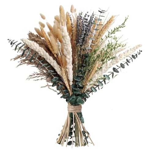 Ramo de hierba pampas seca, 17 pulgadas, decoración boho miniatura 1