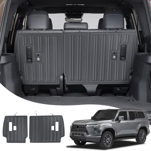 LaIIker 2 PCs Seat Back Protective Pad for for 2024-Present Lexus GX550 GX 550h Rear Chair Anti-Kick Scratch Panel Interior Modification Accessories (5/7 Seats)