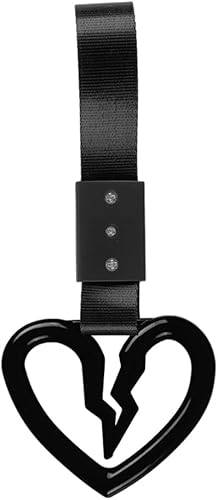 Miniatura 4 de Q1-TECH, JDM Tsurikawa - Anillo japonés para metro, tren, autobús, mango de coche, correa de mano con mango de corazón roto y correa de mano,