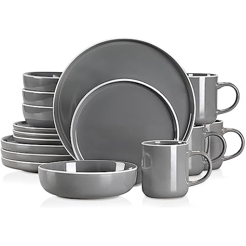 vancasso SESAM Dark Grey 16-Piece Dinner Set Cover