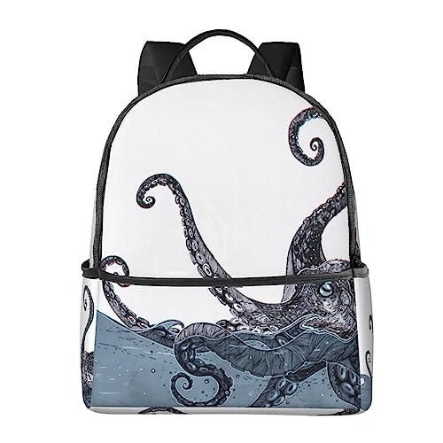 Sac à dos de voyage imprimé pieuvre pour le sport et le travail
