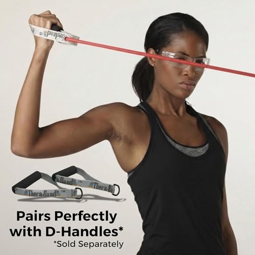 Image of THERABAND Latex Resistance Tubing, Red, Medium Level 2, 25 ft Roll, Professional Grade for Upper and Lower Body Workouts, Cut-to-Length, Color-Coded Resistance Levels