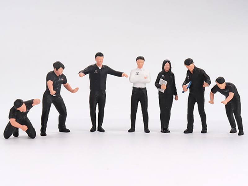 Technician Team 7 Piece Figure Set for 1/64 Scale Models by Mini GT MGTAC35