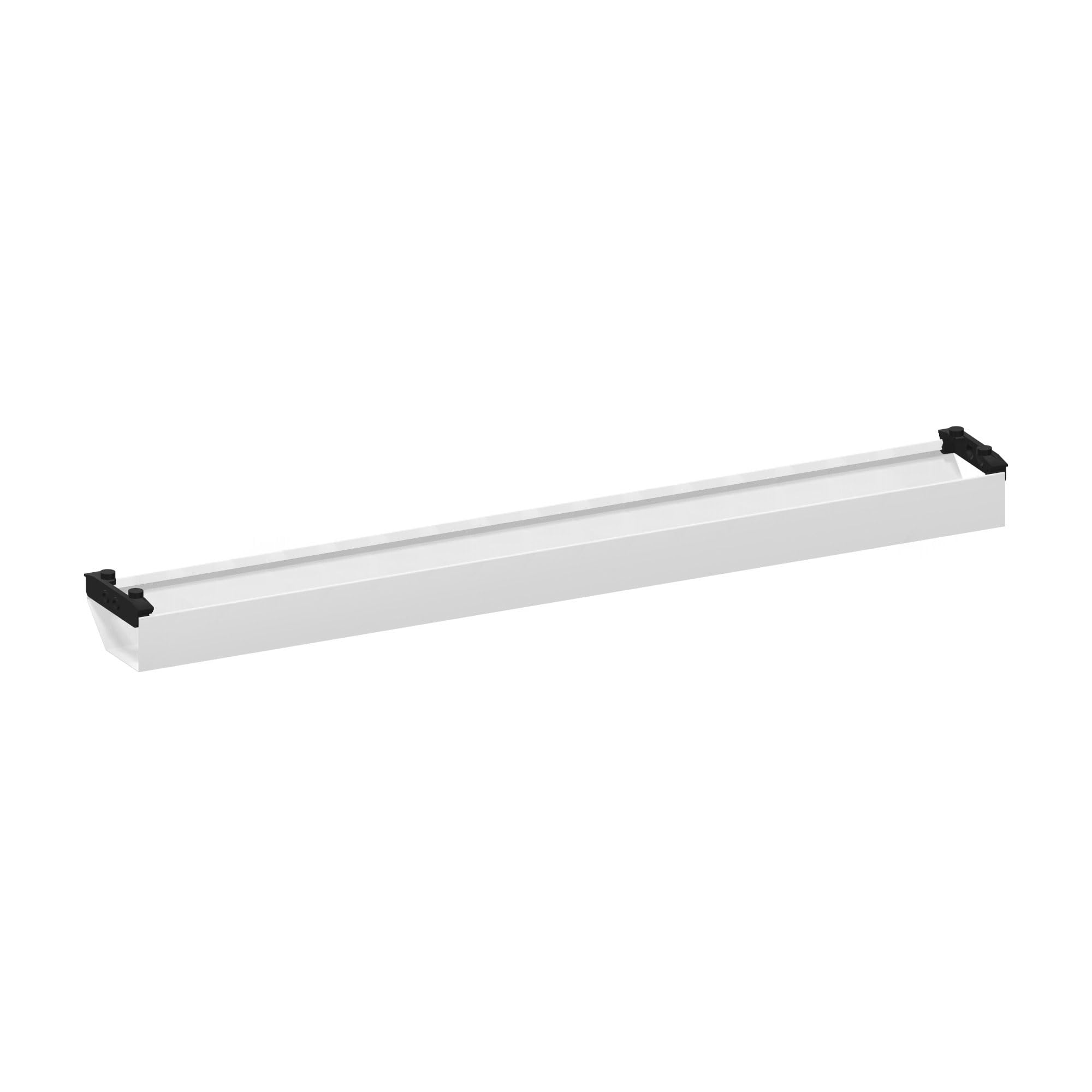ASSMANN Horizontaler Kabelkanal Flex-Big + Vertikale Kabelführung + 6-Fach Steckdose 128x16x10cm 1280mm Weiß einfache Montage für Büro und Homeoffice