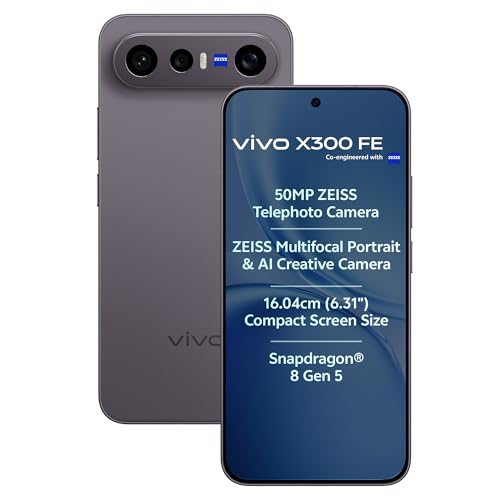 vivo X300 FE 5G (Noir Black, 12GB RAM, 256GB Storage) with No Cost EMI/Additional Exchange Offers