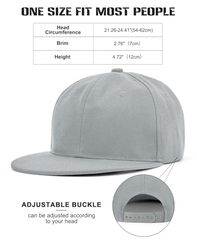 Image of Century Star Snapback Hats for Men Flat Bill Brim Baseball Cap Women Adjustable Hip Hop Style Blank Trucker Hat