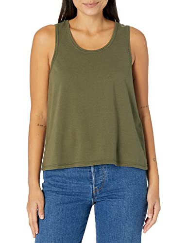 Volcom Women's Lived in Lounge Tank Top T-Shirt, Dark Camo, S