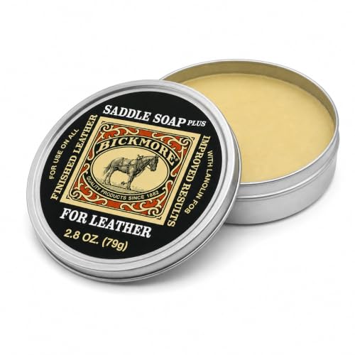Image of Bickmore Saddle Soap Plus 2.8 oz, Cleaner & Conditioner