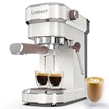 Espresso Machine Laekerrt 20 Bar Espresso Maker with Milk Frother Steam Wand, Professional Espresso Coffee Machine for home Barista (Pear White)