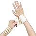 ACWOO Orthèse élastique de Poignet pour Douleurs Articulaires - Idéale pour les Entorses, 1 paire Attelle Poignet Pour l'Arthrite, Tendinite, Canal Carpien et Entorse, Femme et Homme (Beige)
