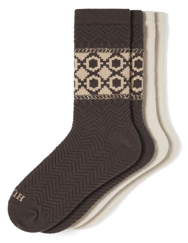 Image of HUE womens Crew Length Boot Socks, 2 Pair Pack