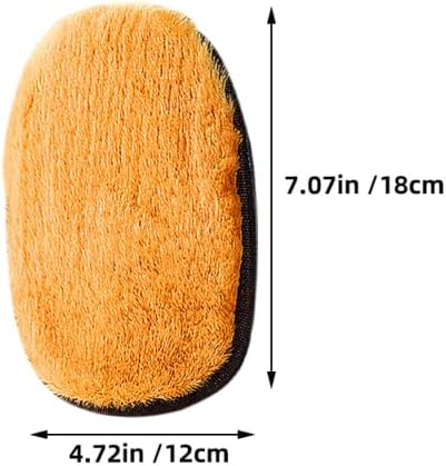 PRETYZOOM Leather Cleaning Gloves with Thick Soft Bristles for Polishing Shoes Bags Furniture Comfortable Imitation Wool Gloves for Dust Removal and Shine Restoration