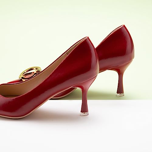 Image of C.Paravano Women's Pumps | Women Heels Closed Toe | Pumps Shoes Women | Chic Pointed Toe Design | Comfort Heels