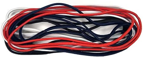 12 Extra Large Hair Ties for Dreadlocks and Thick Hair, Long and Oversized (Red White Navy Black Assortment)