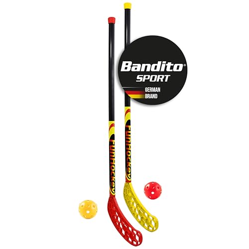 Bandito FunHockey Schlägerset inkl. Bälle für Kinder, Floorball für...