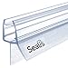 100cm Sealis Ersatz Duschdichtung - Dichtung für 5mm/ 6mm/ 7mm/ 8mm Glastür Duschwand Badewanne Duschkabine Wasserabweiser Schwallschutz Abdichtung Leiste - Transparent