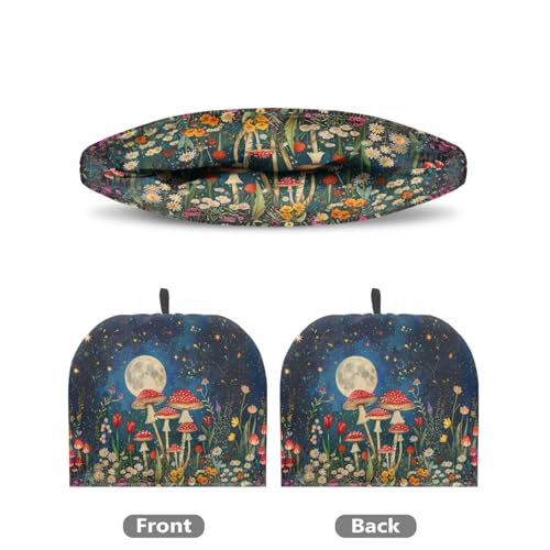 Image of Tea Cozy Red Mushroom Print Creative Insulated Tea Cosy Extra Thick Home Kitchen Decoration Creative Gifts Dust Teapot Cover Kitchen Accessories for Travel