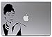 Hellweg Druckerei Decal für MacBook Air Pro 13" Audrey Hepburn Vintage Laptop Auto Aufkleber Sticker