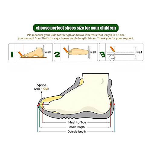 New Spring Autumn Rain Boots Children with Plush Warm Ankle Boots Boys Baby Toddler PVC Waterproof Water Shoes Kids Girls (Color : F Size : 25 Yards/Internal Length 16cm) (A 27/internal length 18cm)2