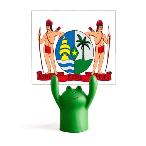 Support emblème national Suriname avec motif grenouille exotique pour décoration intérieure