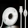 XINGZHI 5V USB LED Strip Lights, 3.28FT COB Light Strip White, Short LED Strip Light, Flexible Bright 5V Led Strip for Under Cabinet, Kitchen, TV Backlight, Shelves, Displays and TV Lights