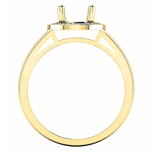 Dazzlingrock Collection 0.10 Cttw 14K Solid Gold Round Cut White Diamond Womens Bridal Semi Mount Engagement Ring 1/10 CT3