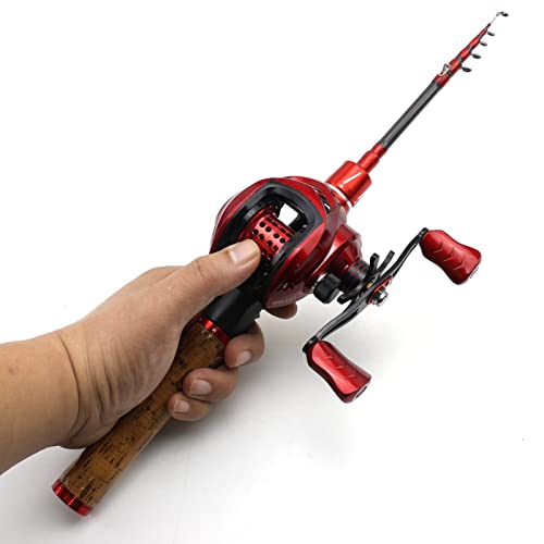 Foto von YIXIN2013SHOP Angelrute für Kinder Angelrute, Casting Rod Rolle Combos Ultra Light langsames Gewicht 1-5g Geeignet for kleine Fische ultRasorts Bequem tragen Angelruten- und Rollen-Combos