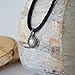 Designs by Nature Gems Handmade Men's Pearl Necklace - Antiqued Sterling Silver with 22 inch Black Leather Cord, June Birthstone, Wire Wrapping Jewelry, Wire Wrapped Pendant, Comes with a Gift Box